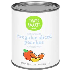 That's Smart! Yellow Cling Irregular Sliced Peaches in Light Syrup 29 oz