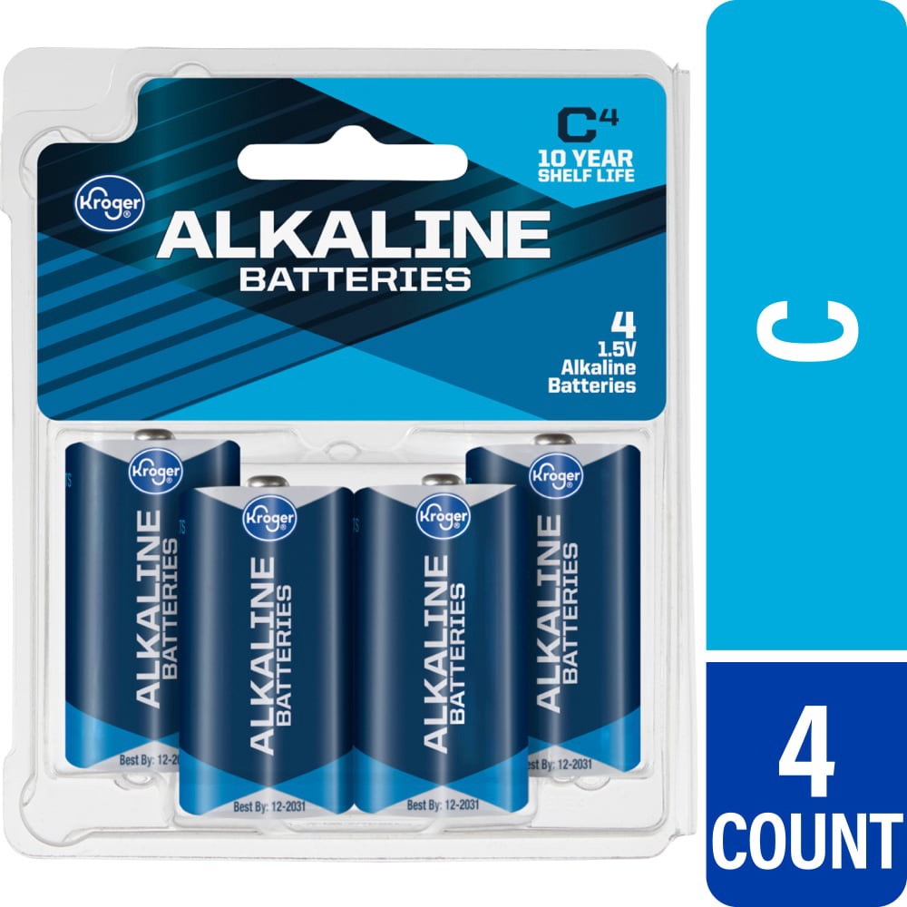 slide 1 of 2, Kroger C 1.5-Volt Alkaline Batteries, 4 ct