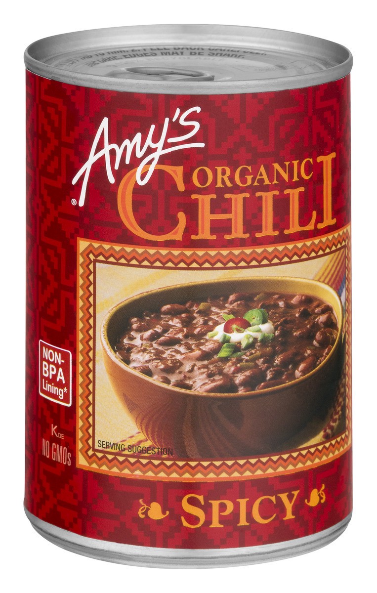 slide 6 of 8, Amy's Spicy Chili, Gluten Free, Vegan, 14.7 oz