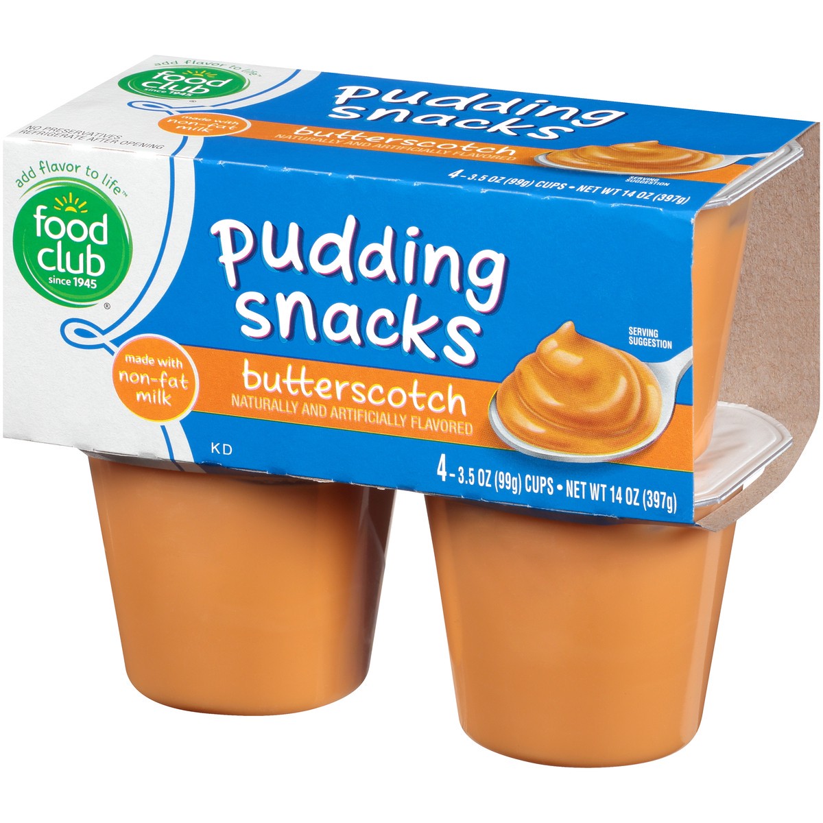 slide 3 of 9, Food Club Butterscotch Pudding Snacks, 14 oz