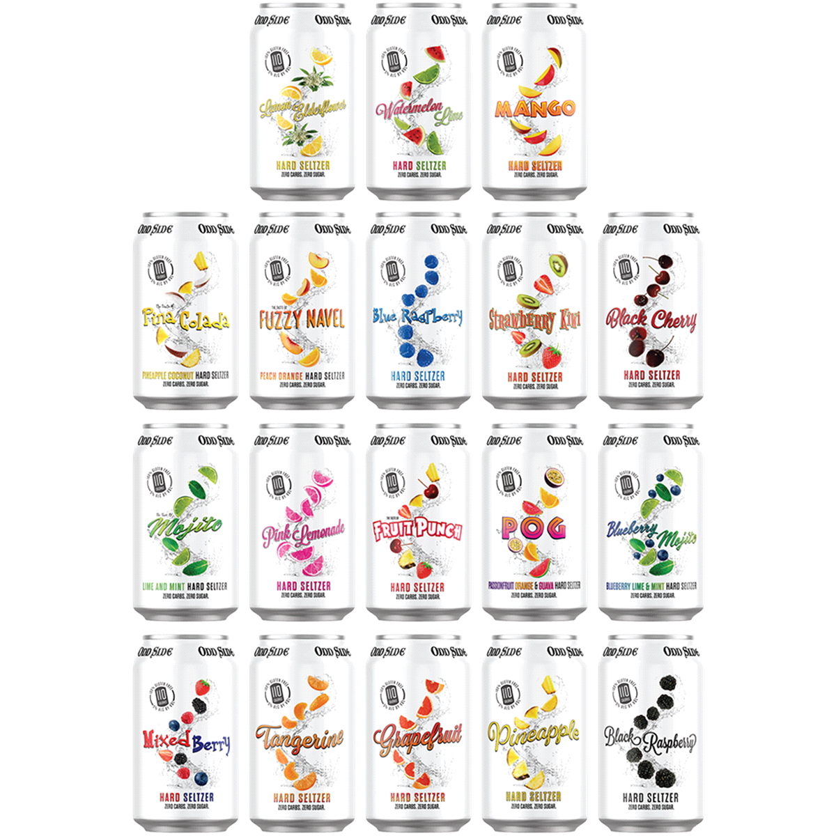 slide 1 of 25, ODD SIDE Oddside Hard Seltzer Rotator, 6 ct; 12 oz