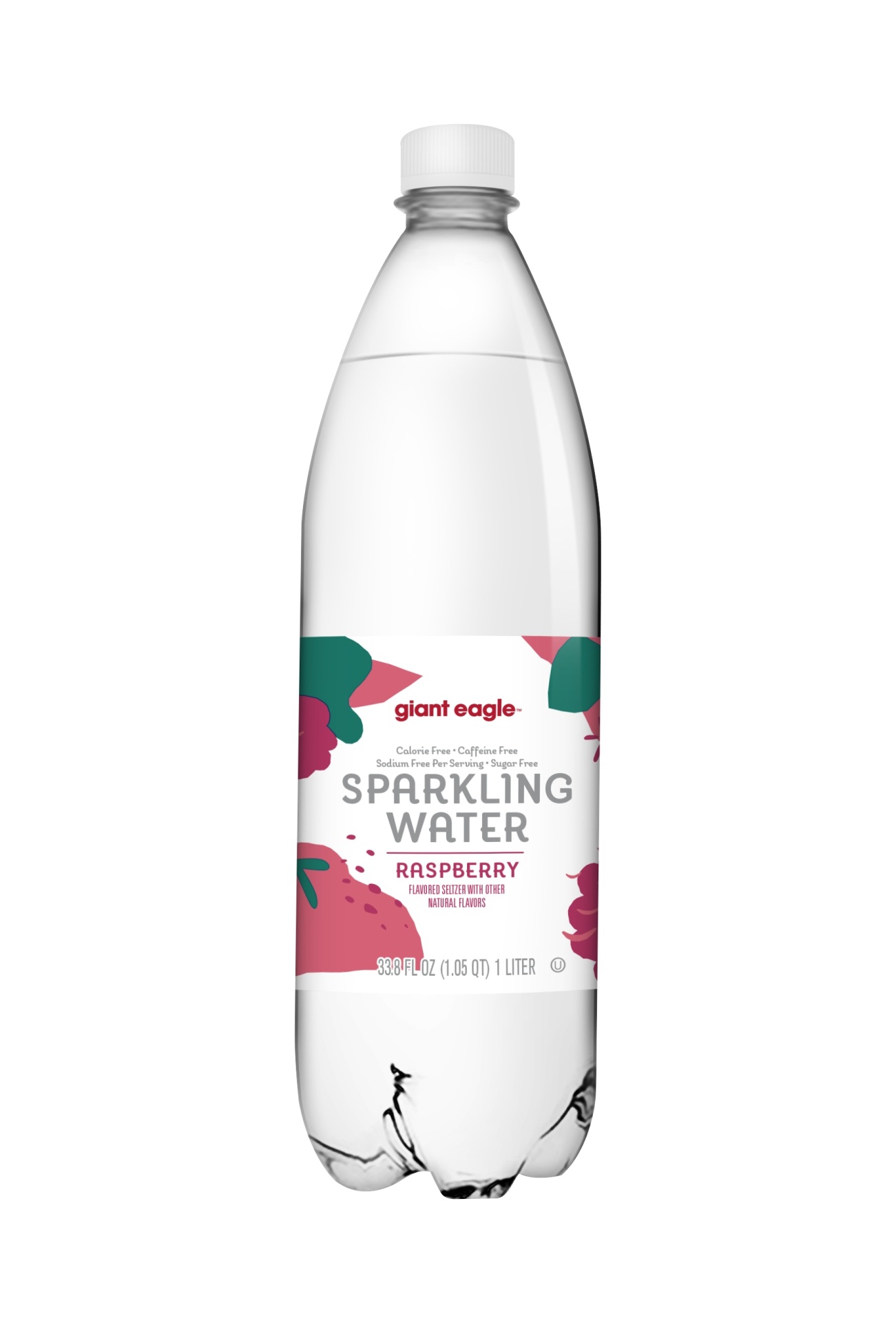 slide 1 of 1, Giant Eagle Raspberry Sparkling Seltzer Water - 1 liter, 1 liter