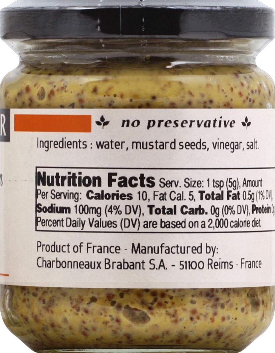 slide 7 of 7, Beaufor Whole Grain Mustard, 7.05 oz