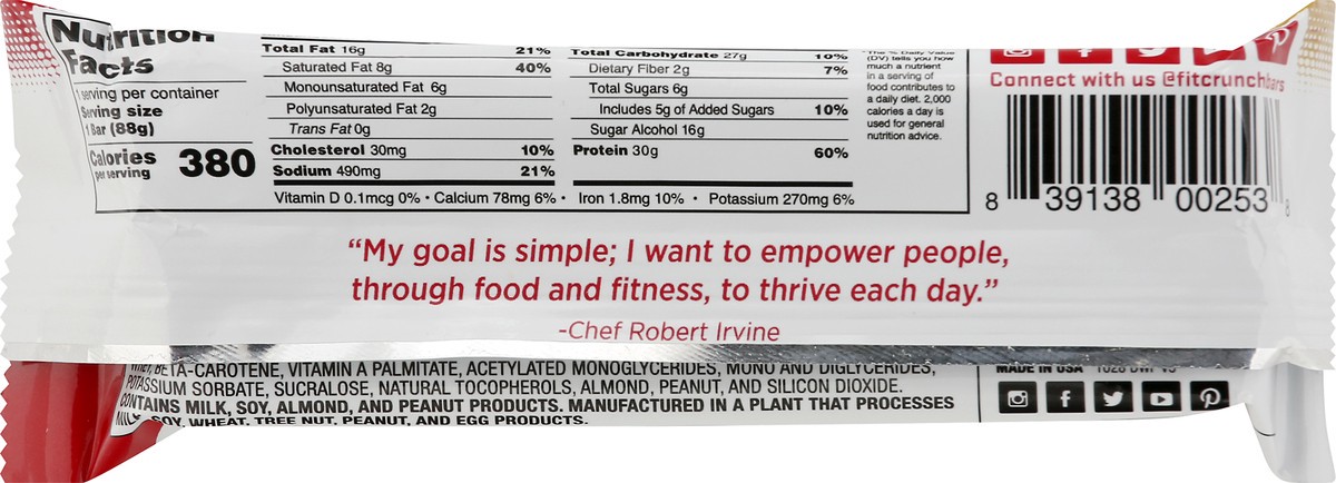 slide 8 of 8, Fit Crunch Meal Bar, Cookies And Cream, 3.1 oz