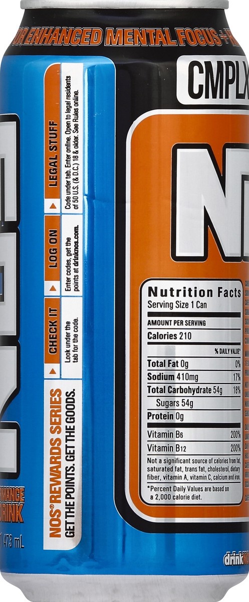 slide 2 of 7, NOS Energy Drink - 16 oz, 16 oz