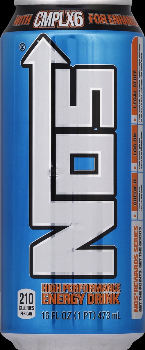 slide 1 of 7, NOS Energy Drink - 16 oz, 16 oz