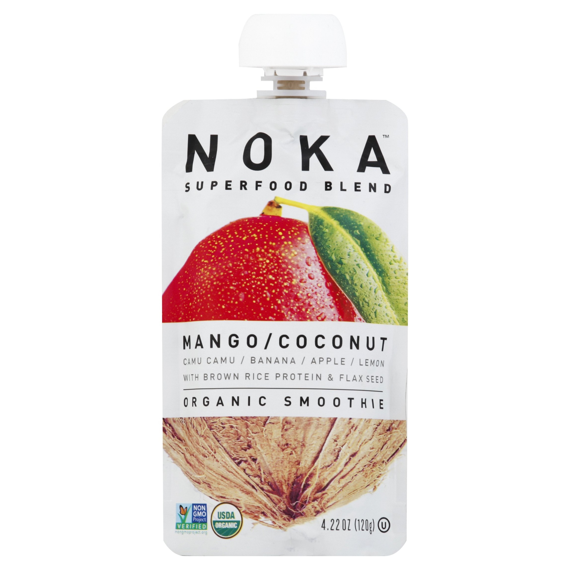 slide 1 of 1, NOKA Mango/Coconut Organic Smoothie, 4.22 oz
