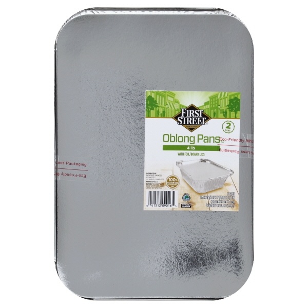 slide 1 of 6, First Street Oblong Pan With Flat Lid, 2 ct
