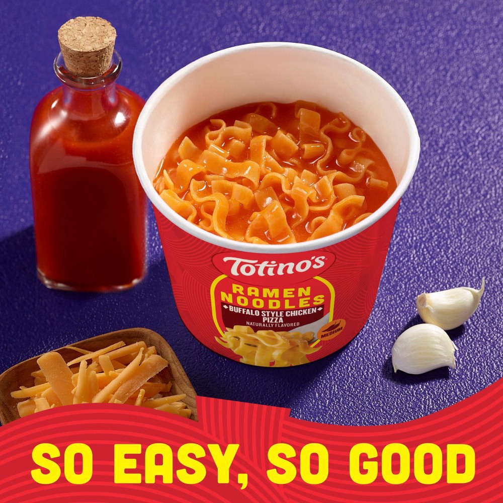 slide 5 of 6, Totino's Buffalo Style Chicken Pizza Flavor Ramen Noodles Soup Cup, 2.19 oz
