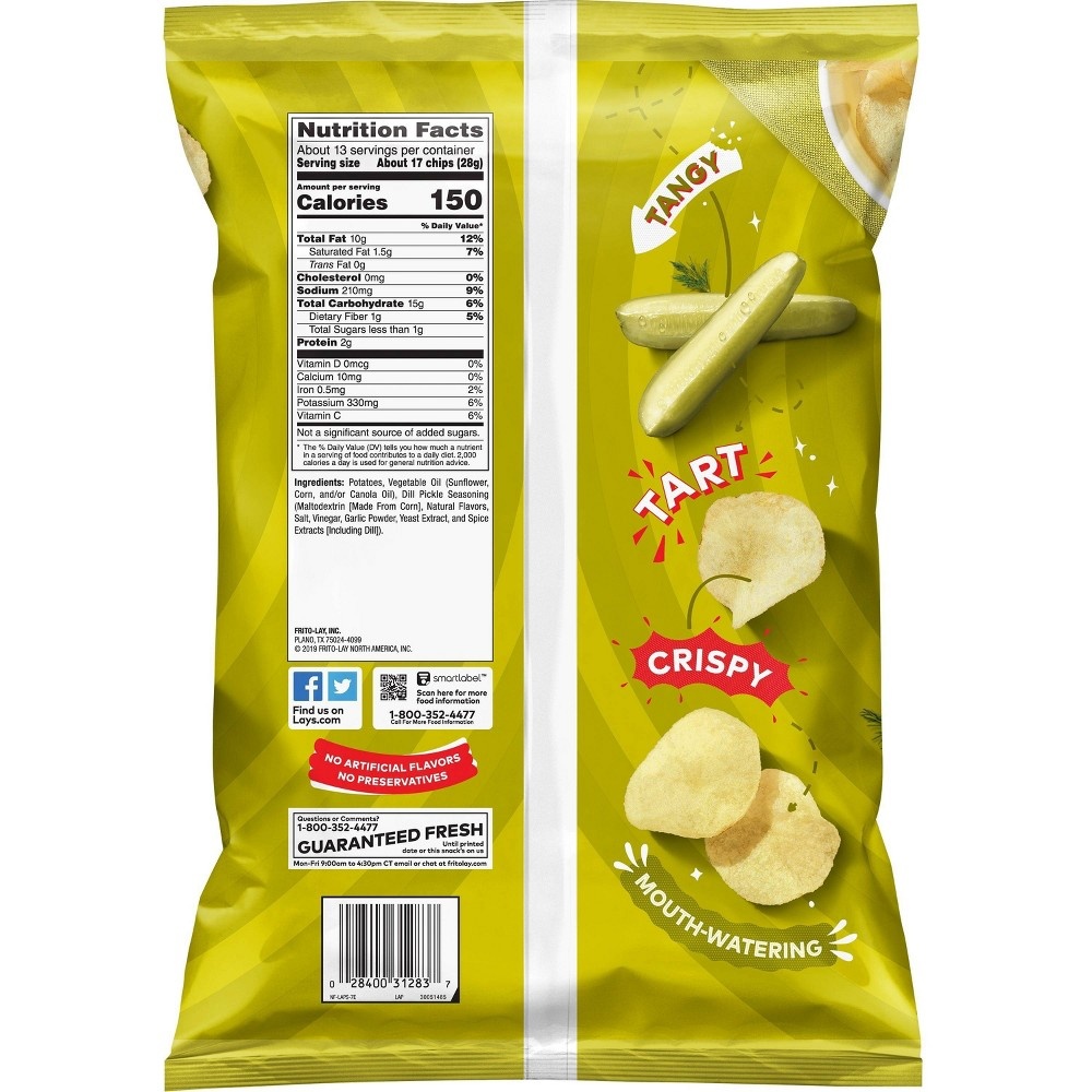 Lay's Dill Pickle Potato Chips 12.5 oz Shipt