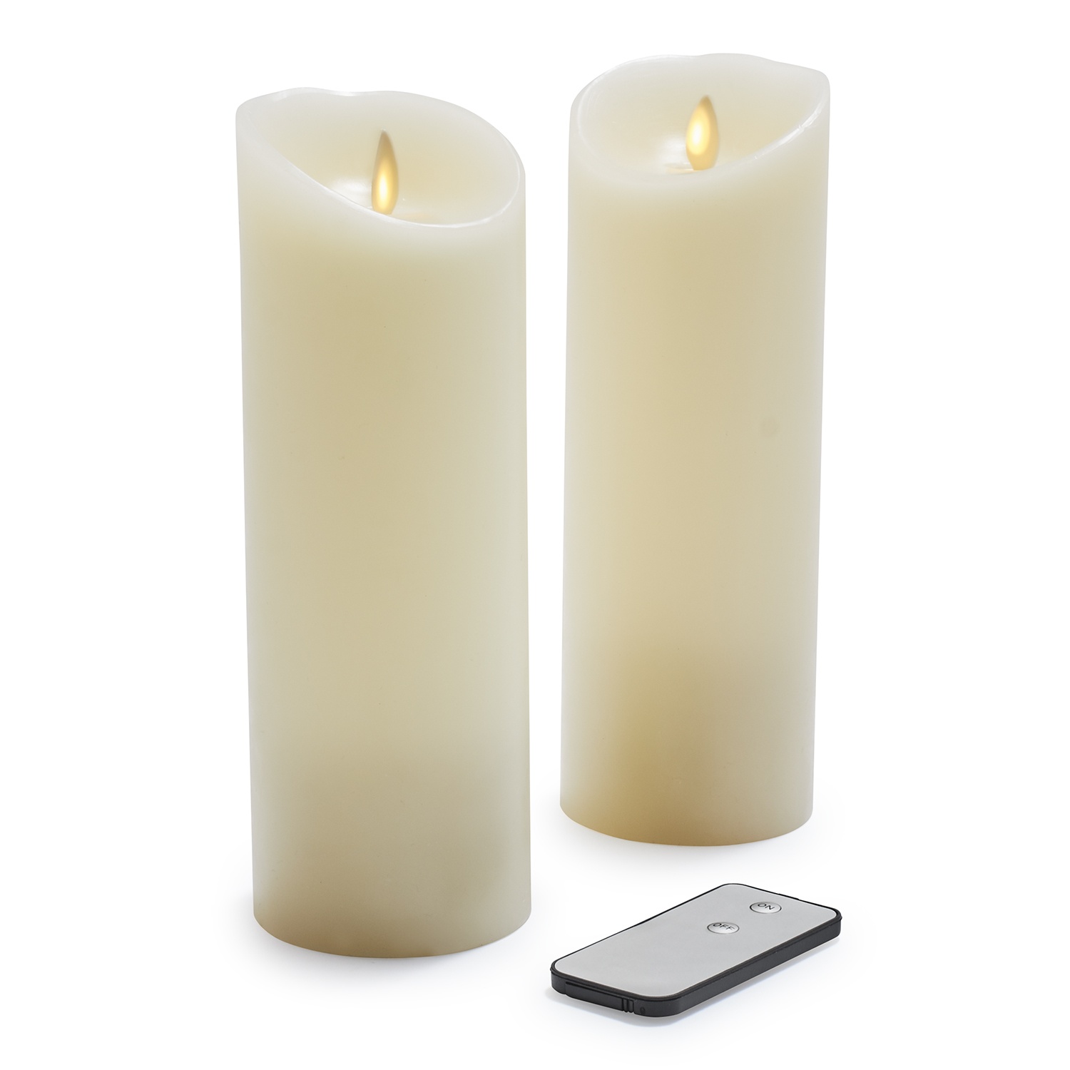 slide 1 of 1, Sur La Table Flameless Pillar Candles, 2 ct; 8 in