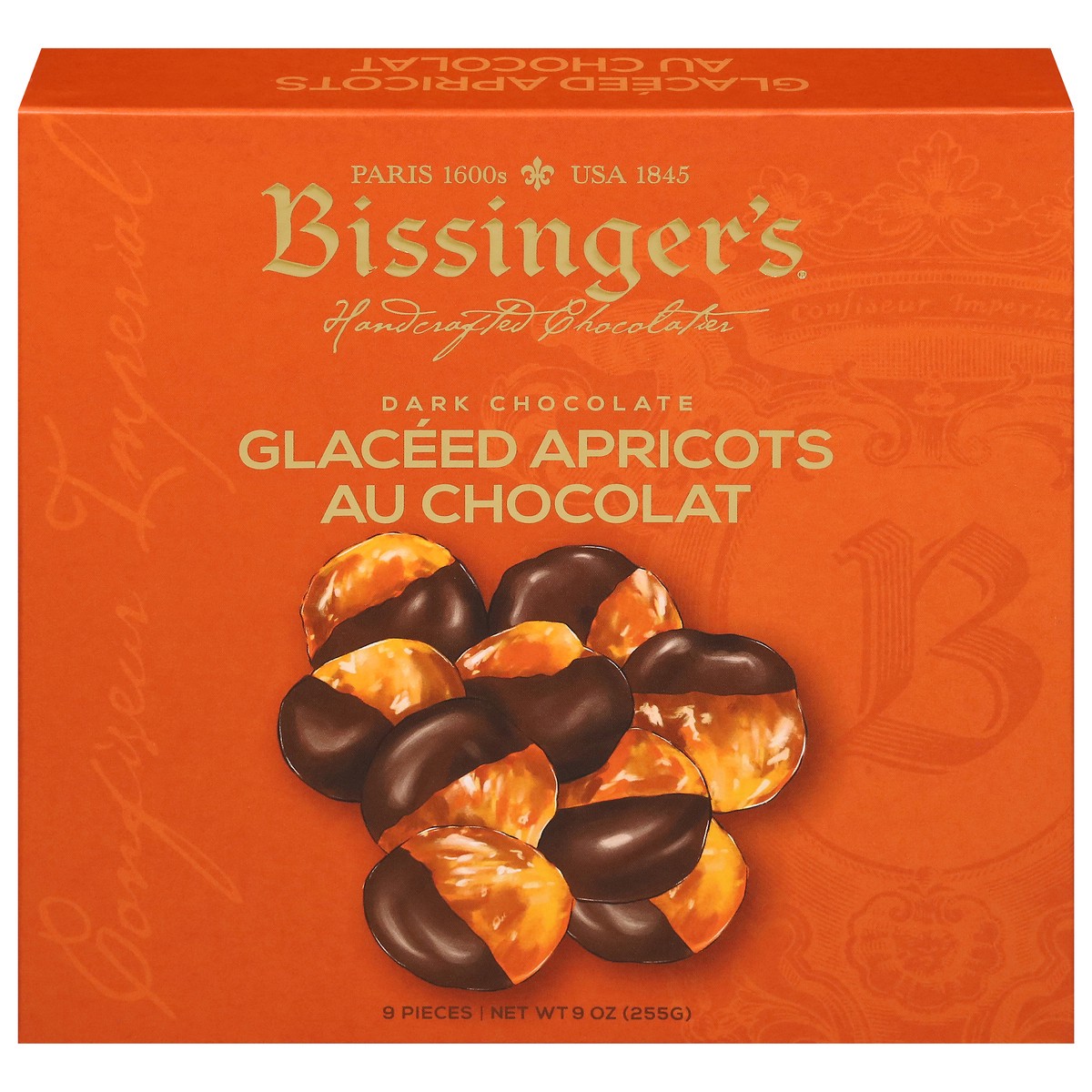 slide 1 of 14, Bissinger's Glaceed Apricots au Chocolat Dark Chocolate - 9 ea, 9 ct