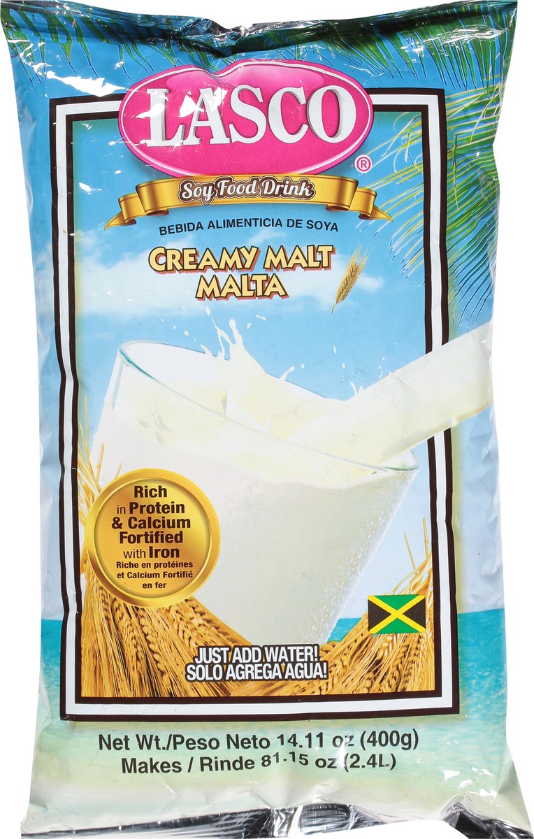 slide 4 of 14, Lasco Creamy Malt Malta Soy Food Drink - 14.11 oz, 14.11 oz