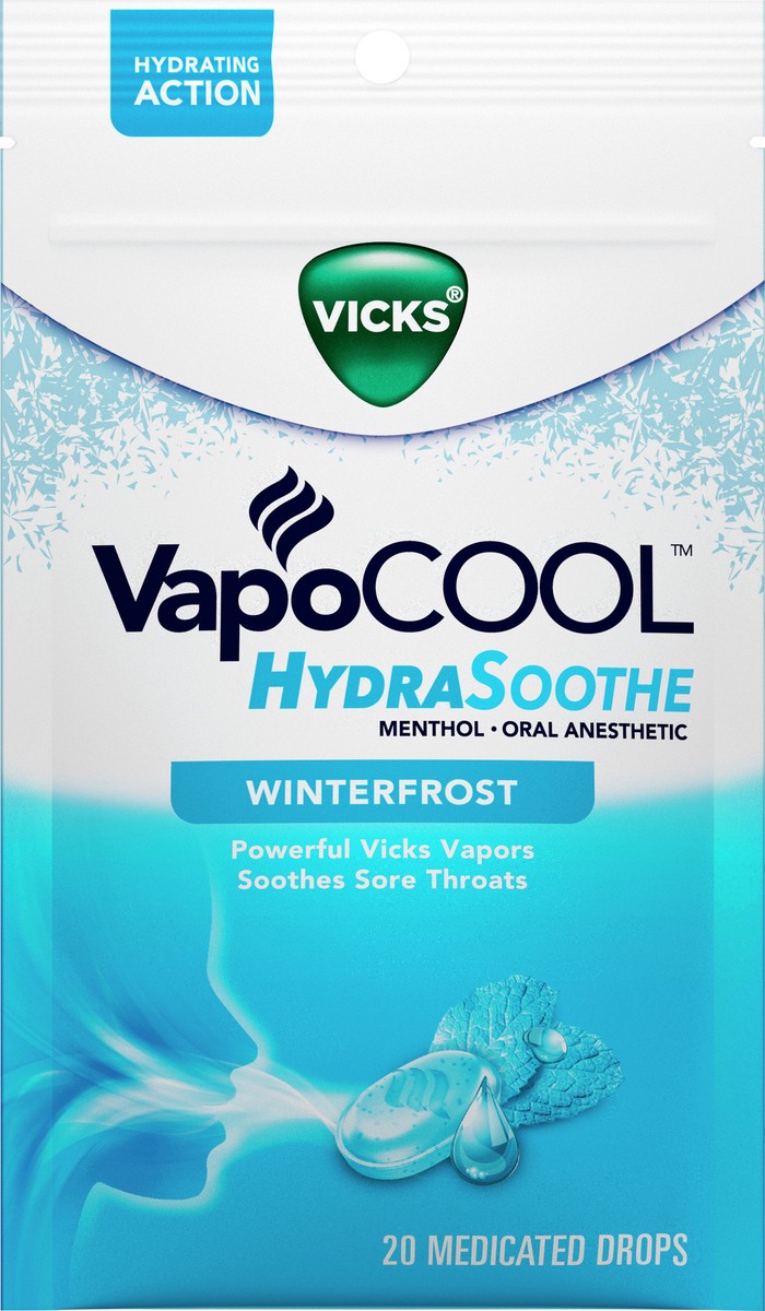 slide 3 of 3, Vicks Vapocool Hydra Soothe Drops, 20 ct