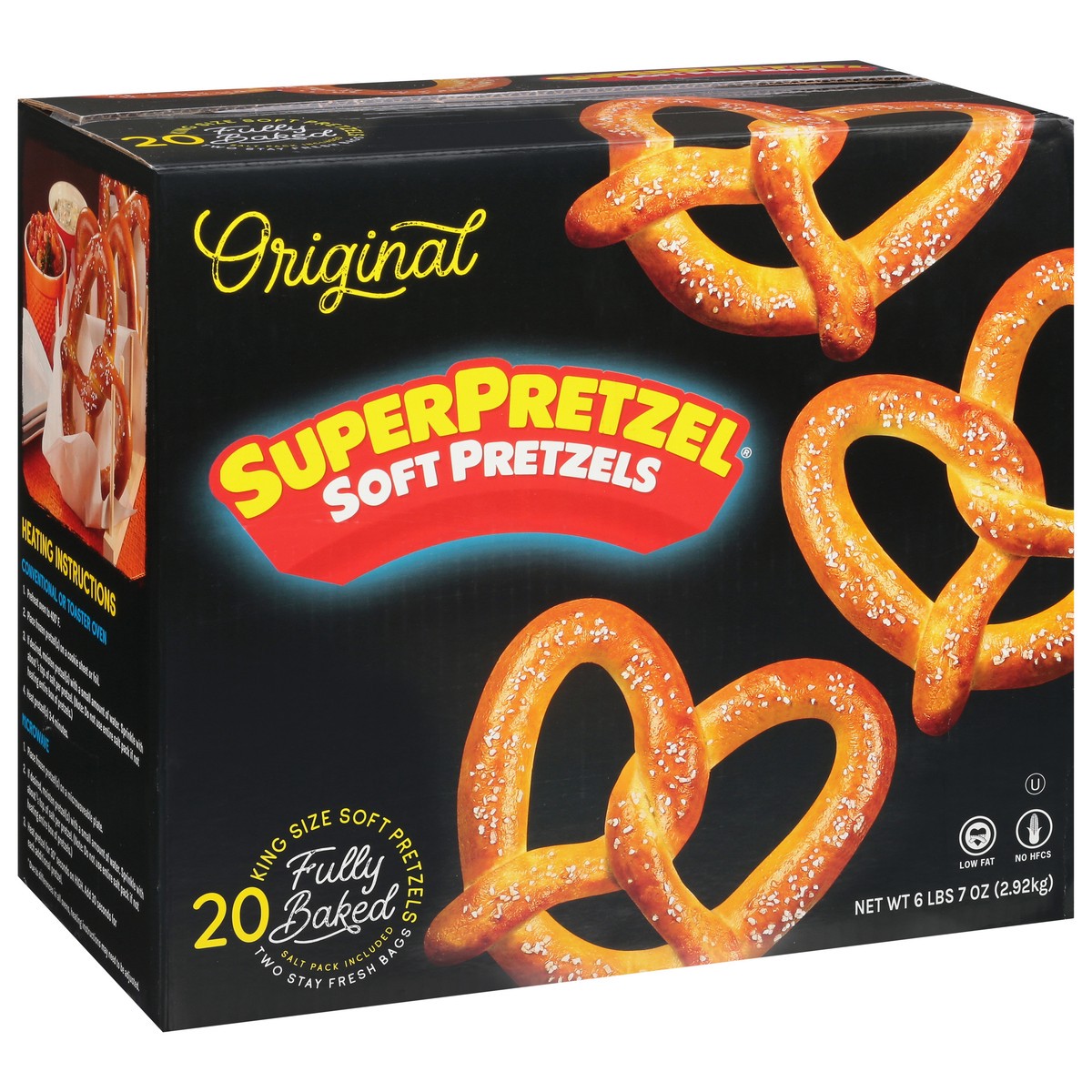 slide 7 of 12, SuperPretzel Original King Size Soft Pretzels 20 ea, 20 ct