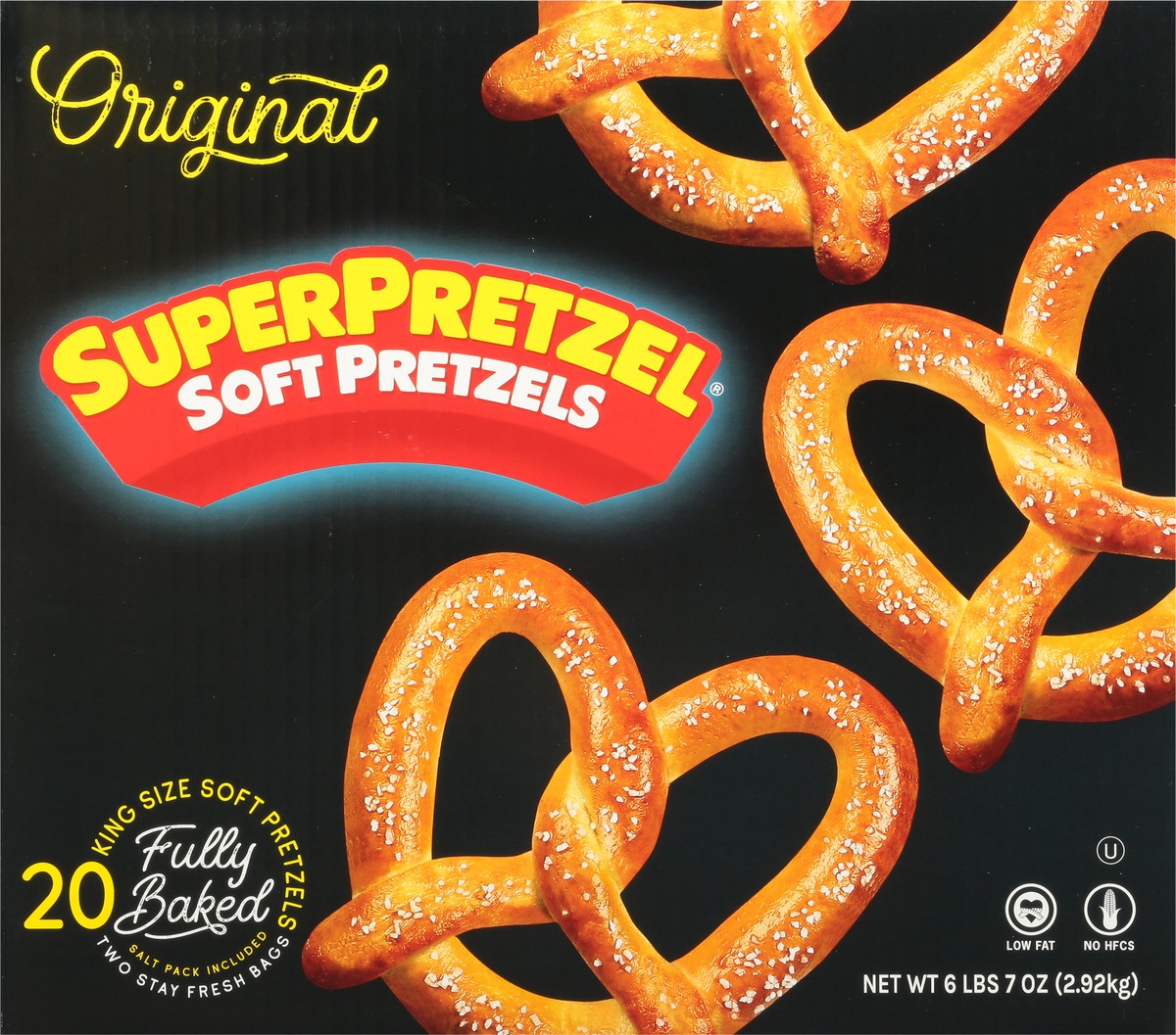 slide 8 of 12, SuperPretzel Original King Size Soft Pretzels 20 ea, 20 ct