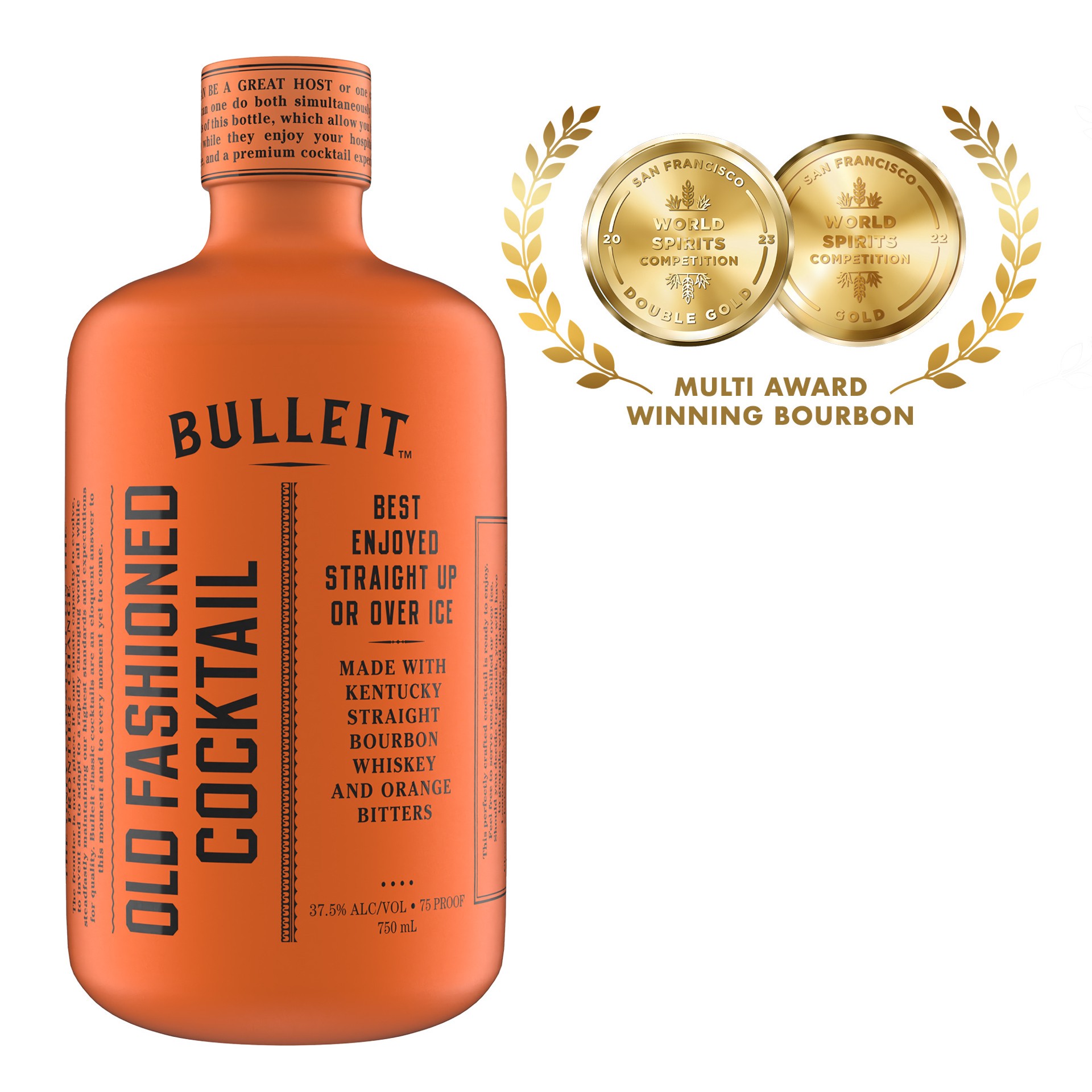 slide 2 of 5, Bulleit Old Fashioned Cocktail, 375 mL, 375 ml