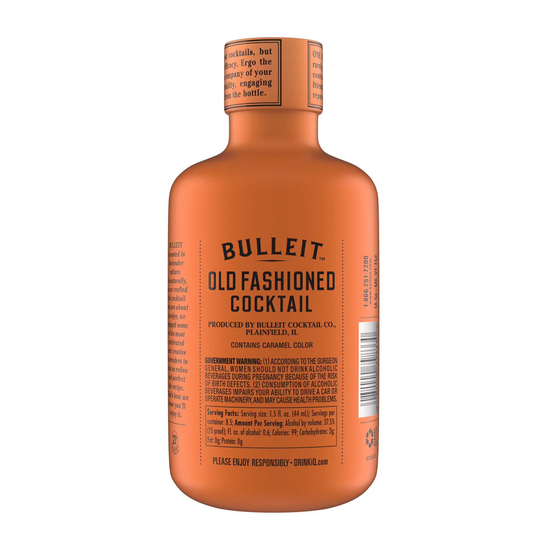 slide 3 of 5, Bulleit Old Fashioned Cocktail, 375 mL, 375 ml