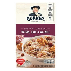 Quaker Instant Oatmeal, Raisins, Date & Walnut