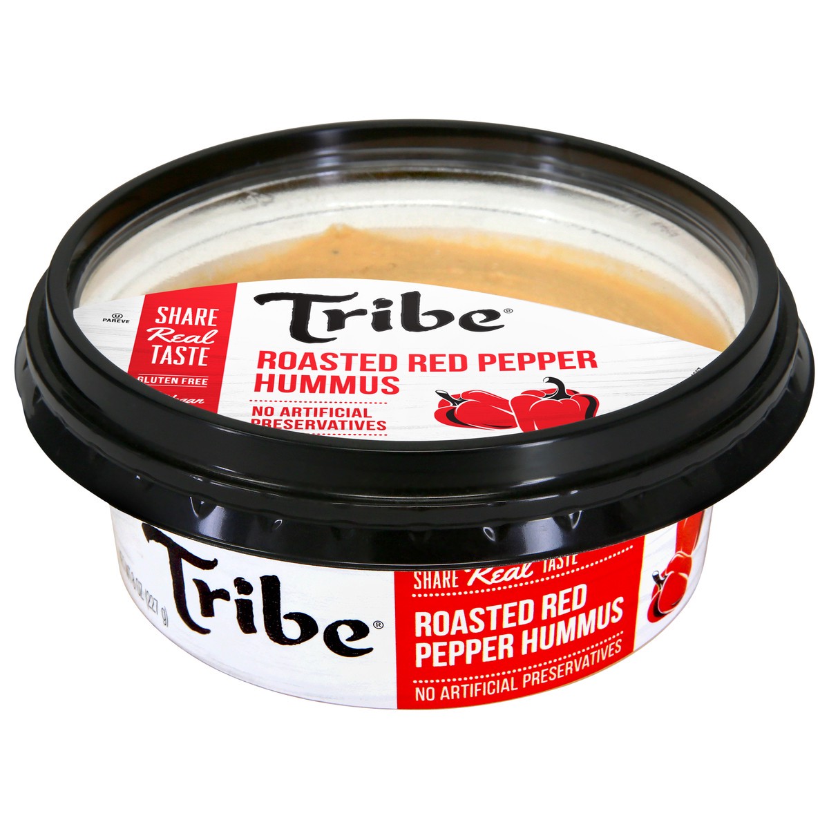 slide 1 of 9, Tribe Roasted Red Pepper Hummus, 8 oz