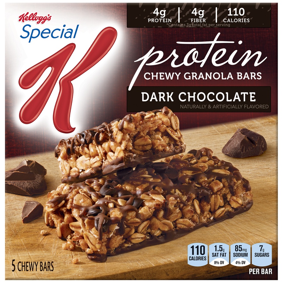 slide 1 of 1, Kellogg's Special K Dark Chocolate Granola Protein Bars, 5 ct