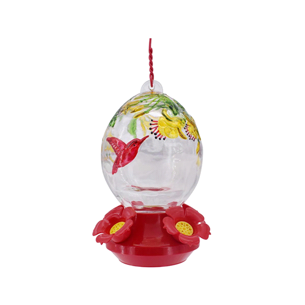 Meijer Hand Painted Glass Hummingbird Feeder 26 oz Shipt