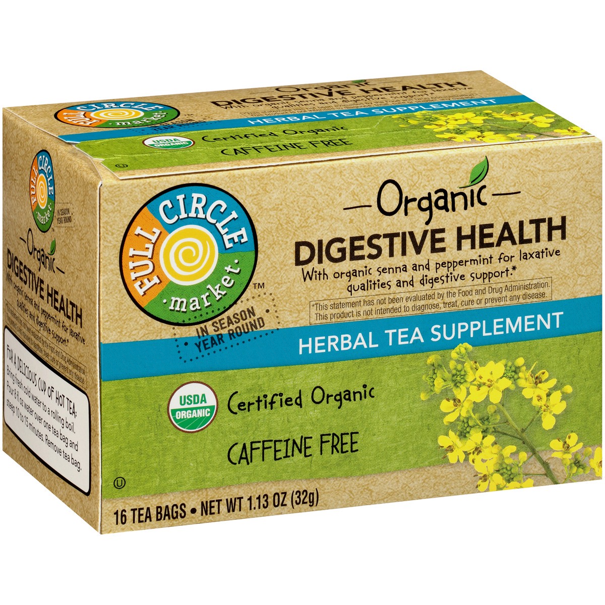 slide 2 of 9, Full Circle Market Tea Bags Functional Digestive Health, 16 ct; 1.13 oz