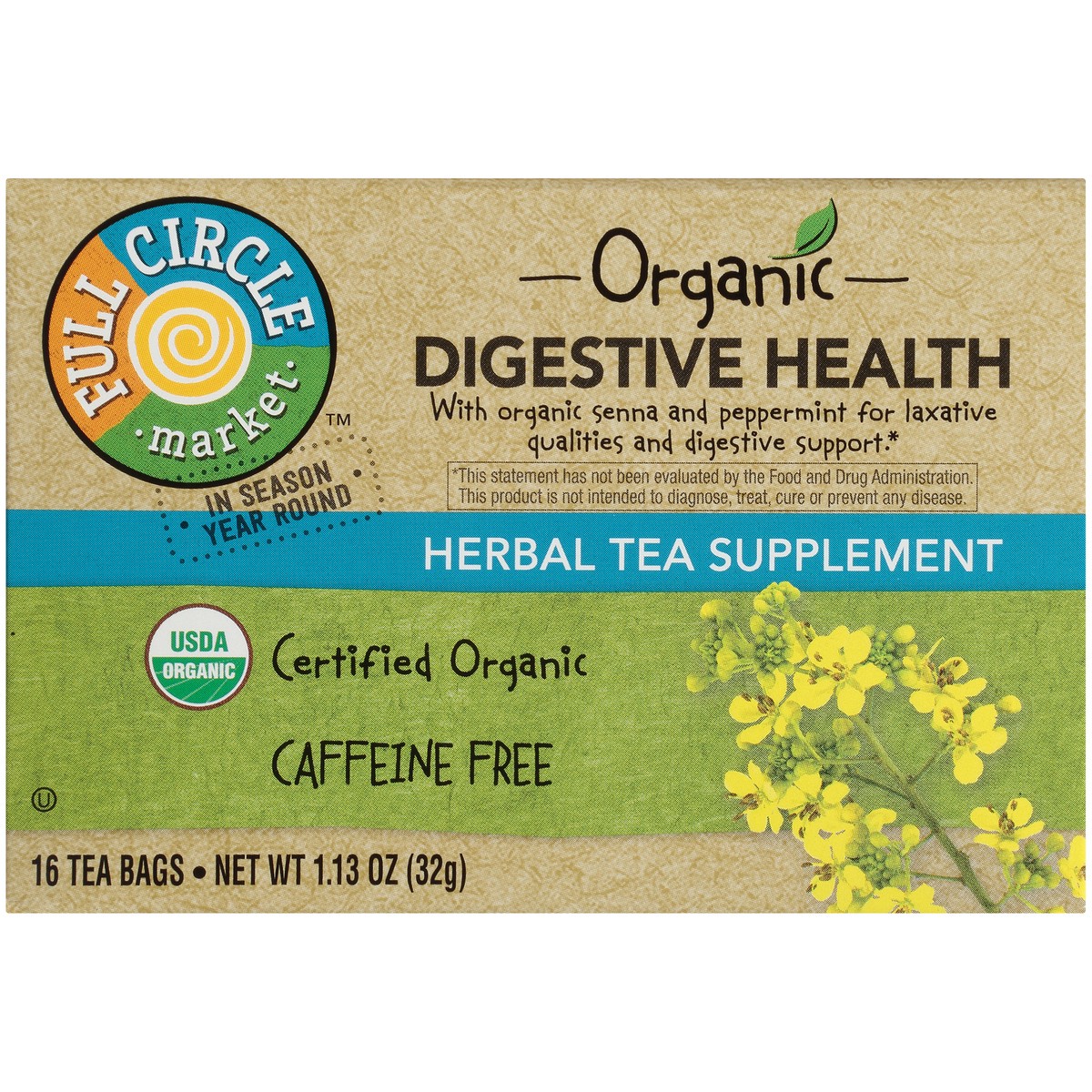 slide 4 of 9, Full Circle Market Tea Bags Functional Digestive Health, 16 ct; 1.13 oz