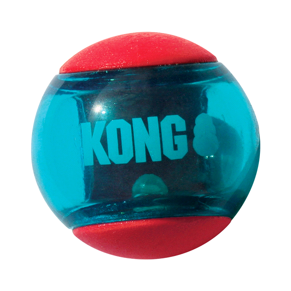 slide 1 of 1, KONG Squeezz Action Ball Red Sm, SM