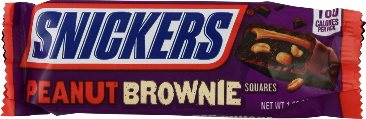 slide 2 of 9, Snickers Peanut Brownie Squares Candy Chocolate Bar, Full Size, 1.2 oz, 1.2 oz