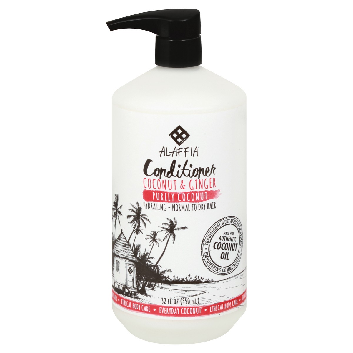 slide 11 of 11, Alaffia Coconut & Ginger Coconut & Ginger Conditioner 32 oz, 32 fl oz