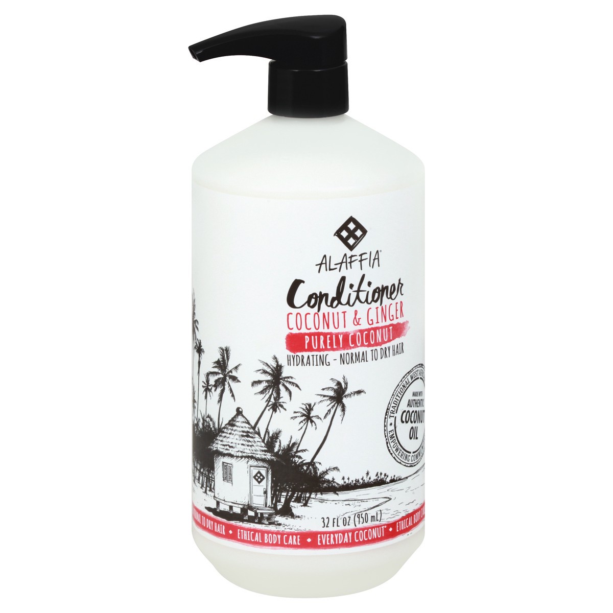 slide 4 of 11, Alaffia Coconut & Ginger Coconut & Ginger Conditioner 32 oz, 32 fl oz