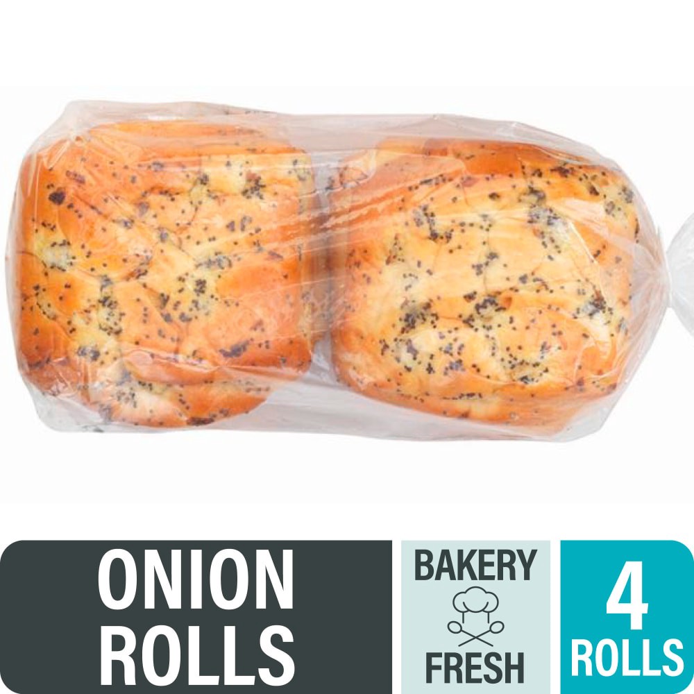 slide 1 of 1, Bakery Fresh Goodness Bakery Fresh Onion Rolls, 4 ct; 2.5 oz