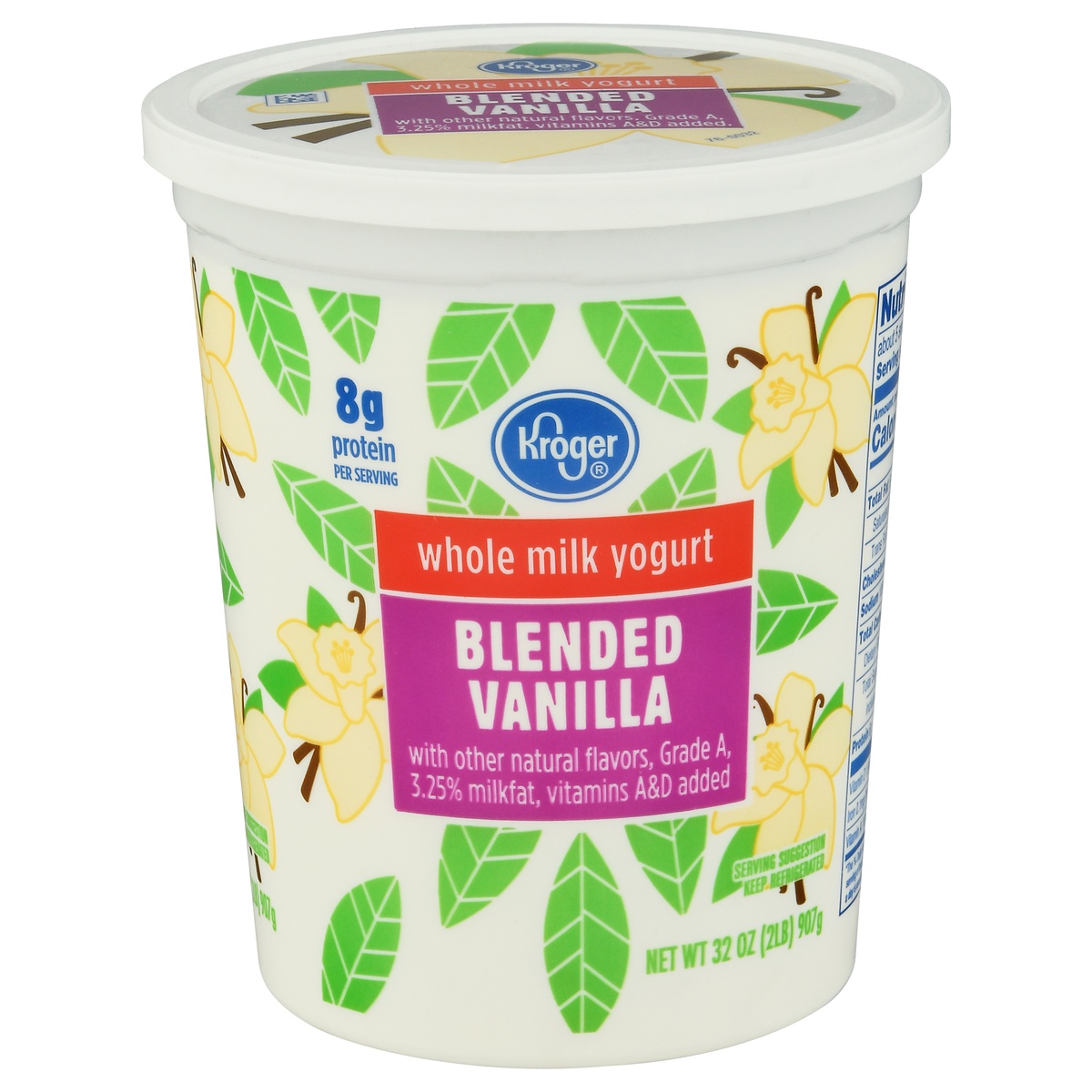 slide 1 of 1, Kroger Whole Milk Grade A Yogurt, 32 oz