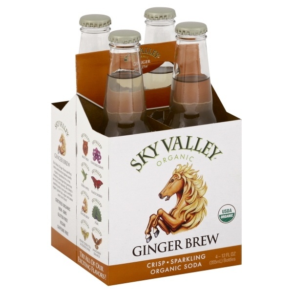 slide 1 of 1, Sky Valley Organic Ginger Brew Glass Bottles - 4 ct; 12 fl oz, 4 ct; 12 fl oz