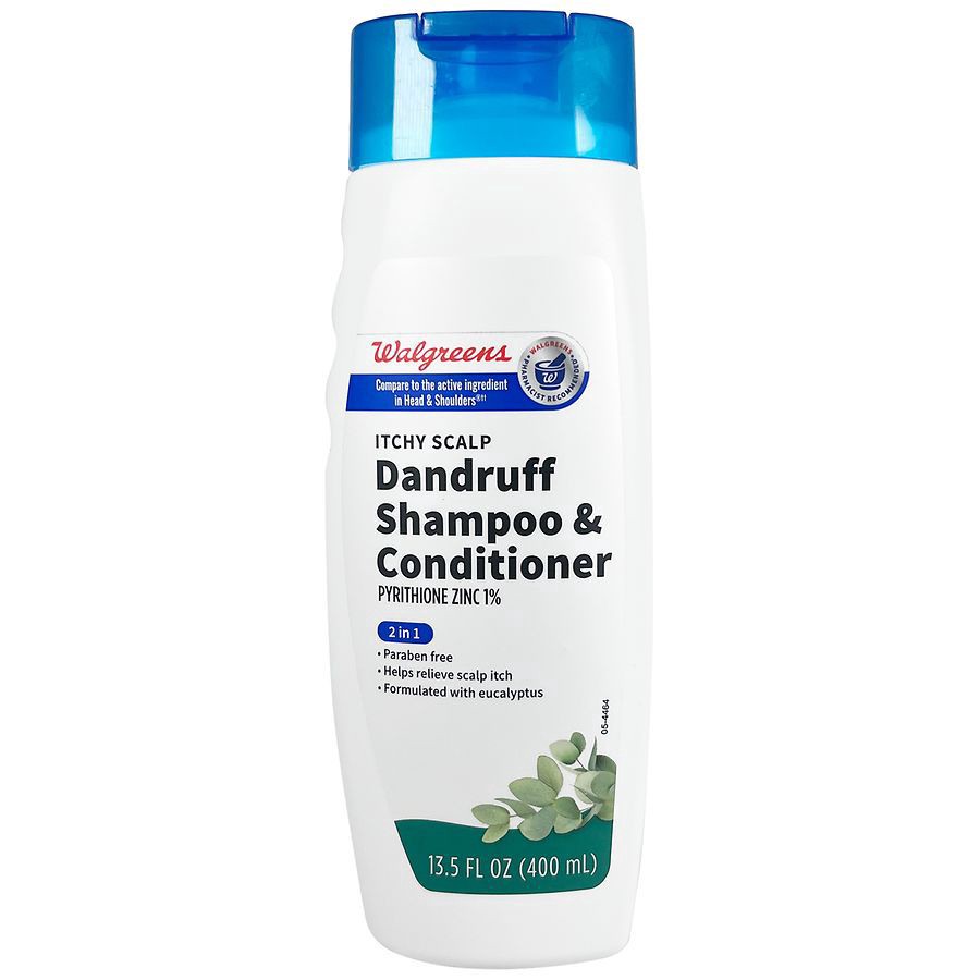 slide 1 of 5, Walgreens Itchy Scalp Dandruff Shampoo & Conditioner with Eucalyptus, 13.5 fl oz