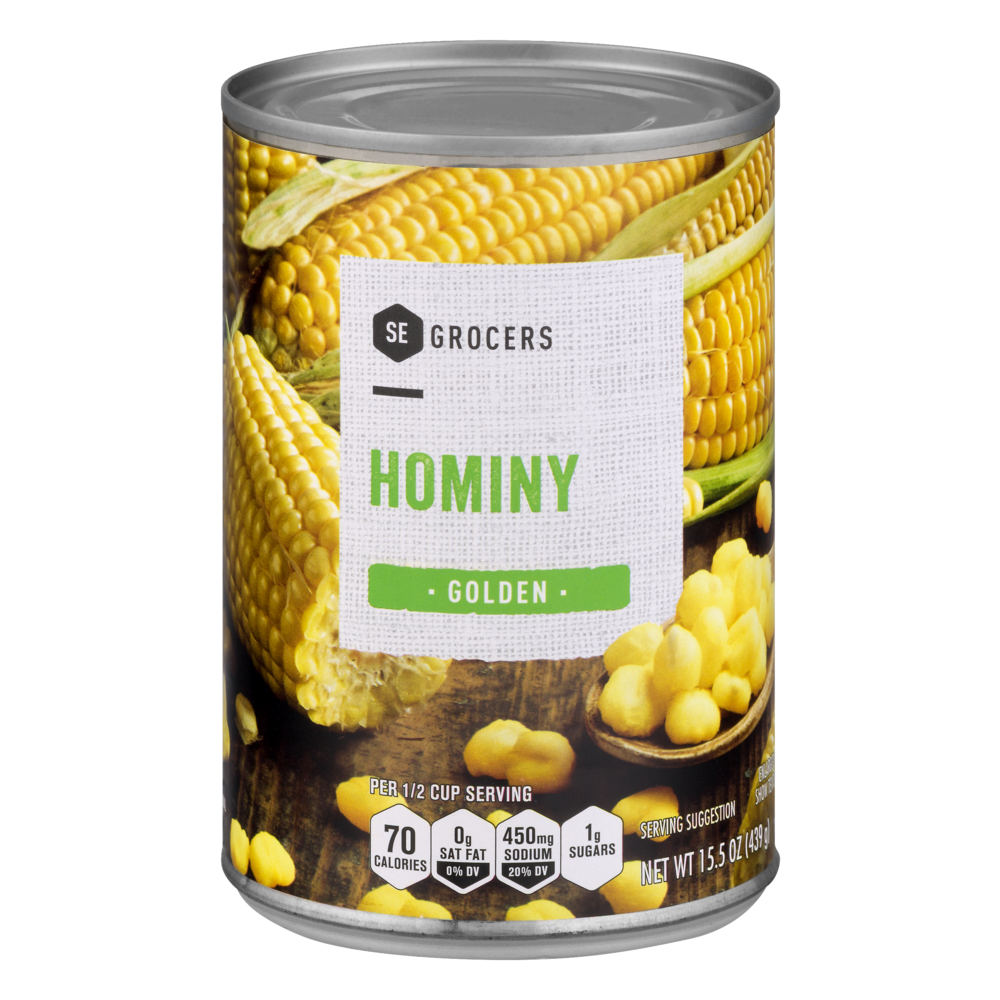 slide 1 of 1, SE Grocers Hominy Golden, 15.5 oz