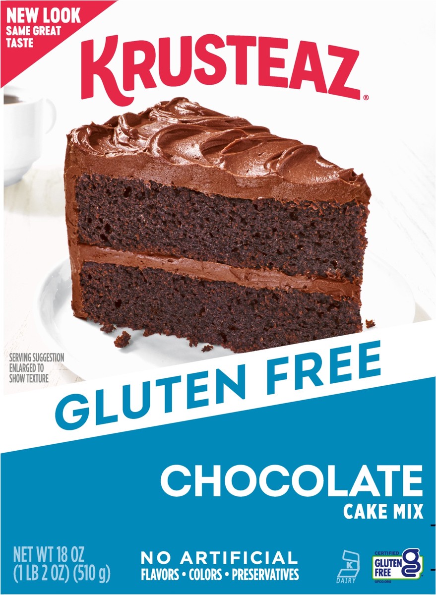 slide 2 of 9, Krusteaz Gluten Free Chocolate Cake Mix, 18 oz