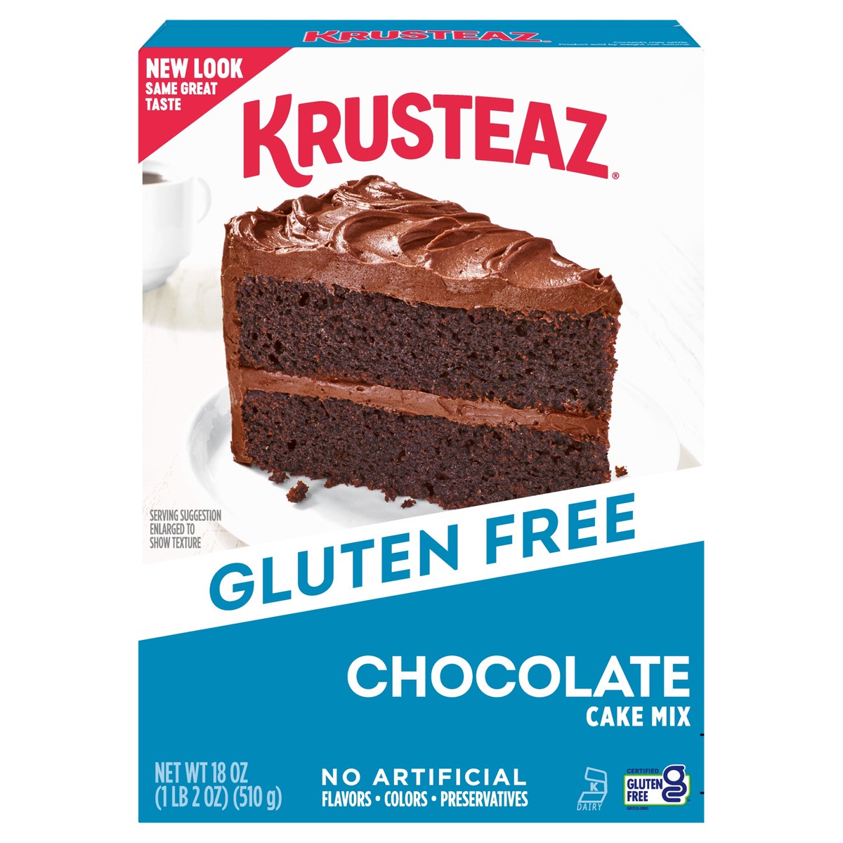 slide 1 of 9, Krusteaz Gluten Free Chocolate Cake Mix, 18 oz