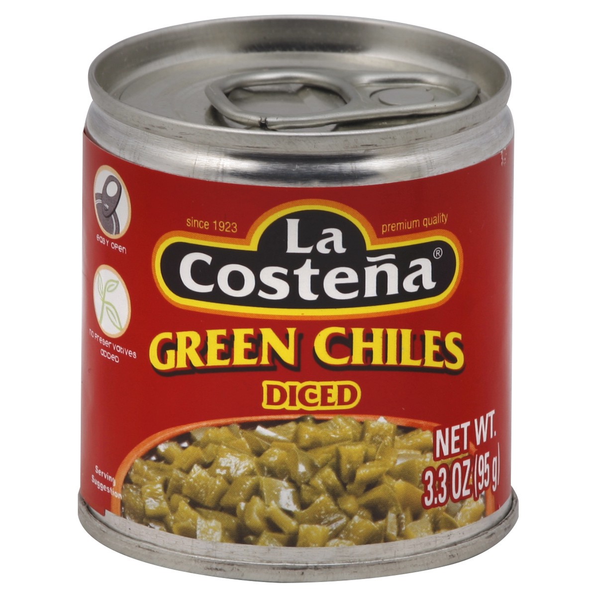 slide 2 of 2, La Costeña Green Chiles 3.3 oz, 3.3 oz