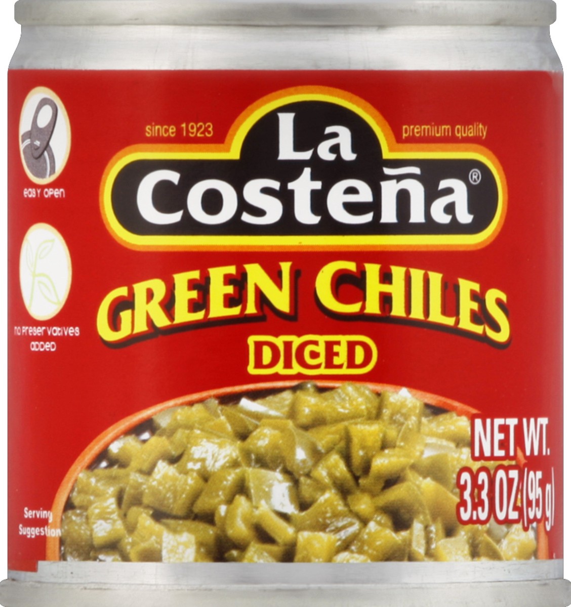 slide 1 of 2, La Costeña Green Chiles 3.3 oz, 3.3 oz