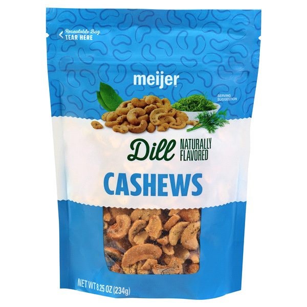 slide 1 of 1, Meijer Dill Cashews, 8.25 oz