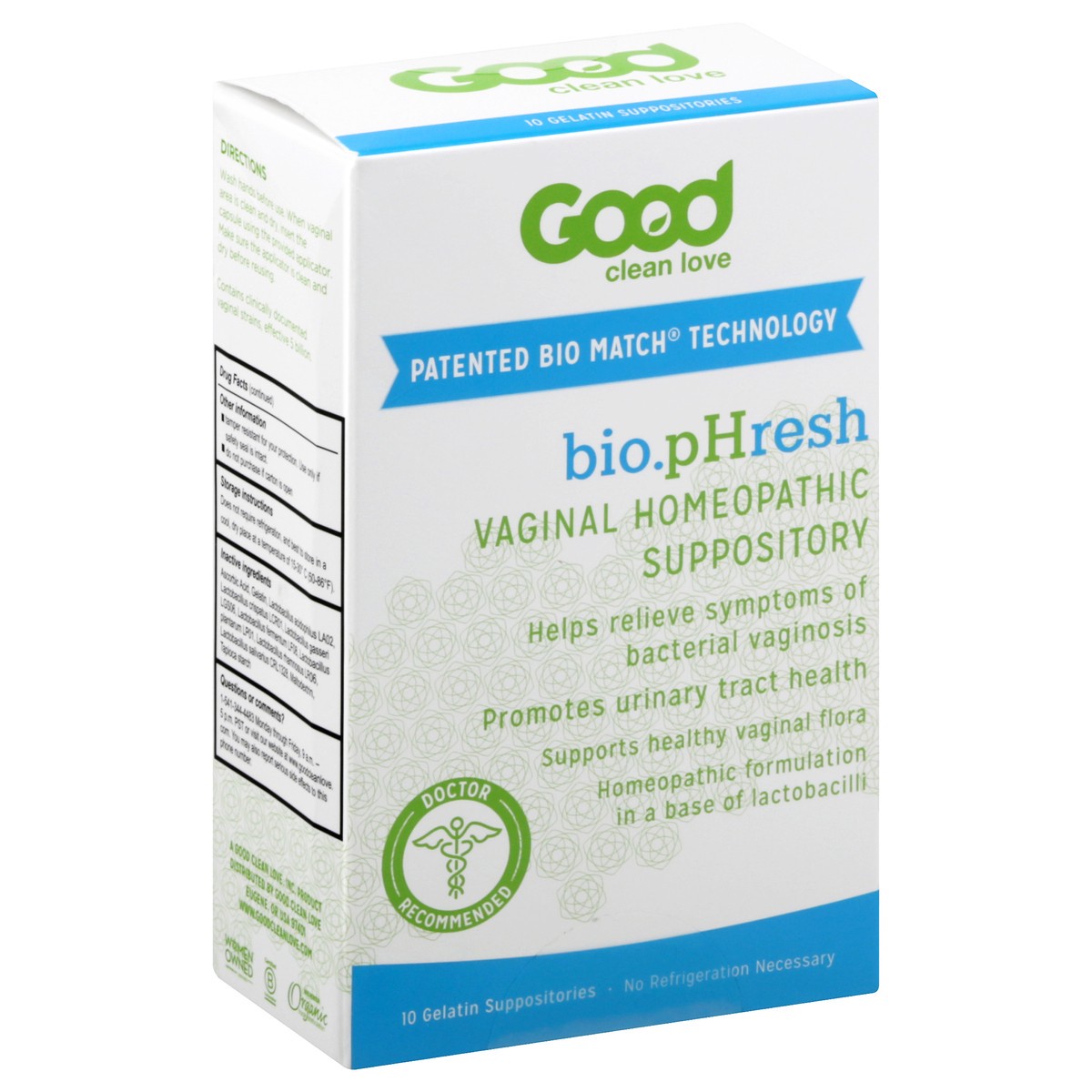 slide 4 of 12, Good Clean Love Bio Phresh Vaginal Homeopathic Suppository, 1 ct