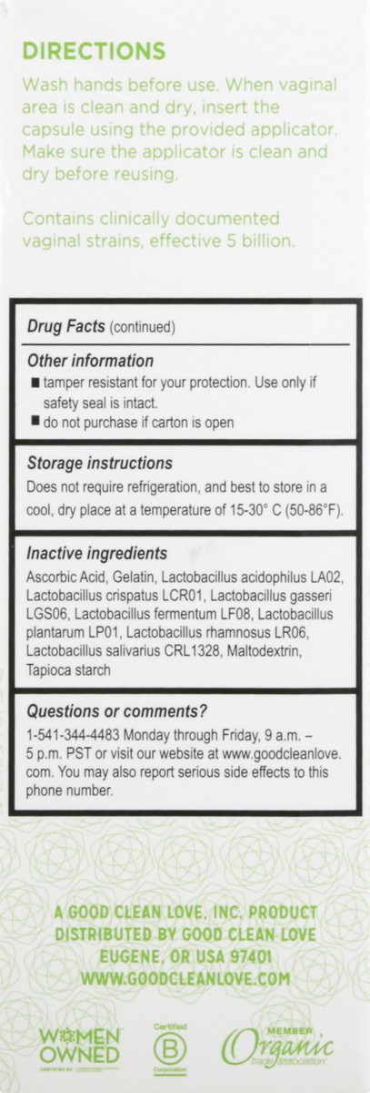 slide 10 of 12, Good Clean Love Bio Phresh Vaginal Homeopathic Suppository, 1 ct