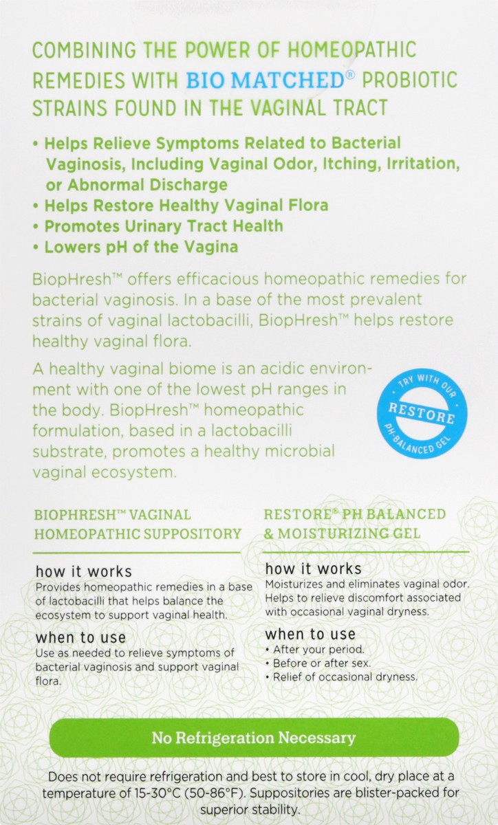 slide 8 of 12, Good Clean Love Bio Phresh Vaginal Homeopathic Suppository, 1 ct