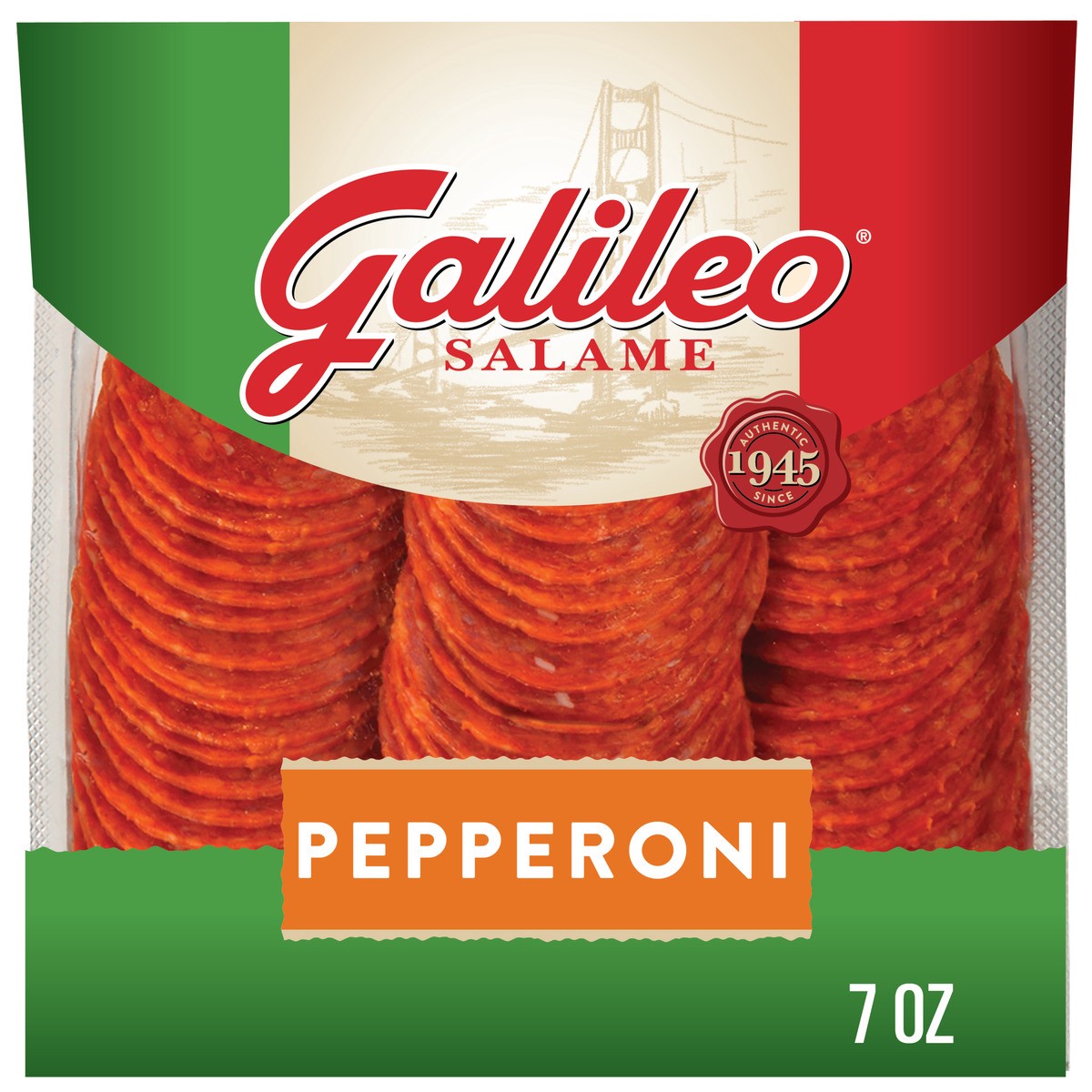 slide 3 of 12, Galileo Pepperoni, 7 oz, 7 oz