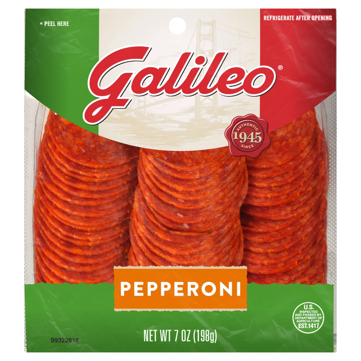 slide 4 of 12, Galileo Pepperoni, 7 oz, 7 oz
