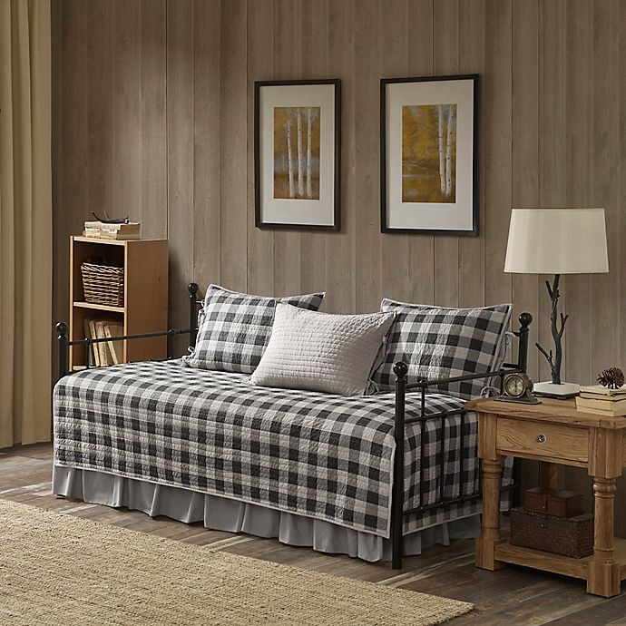 slide 1 of 5, Woolrich Buffalo Check Reversible Daybed Set - Grey, 1 ct