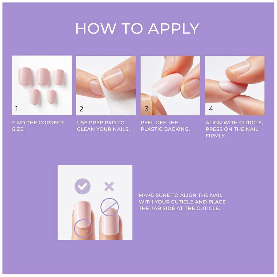 slide 3 of 5, imPRESS Press On Nails, No Glue Needed, Short Length, Squoval Shape Short, 30 ct