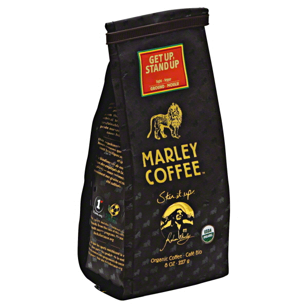 slide 1 of 1, Marley Beverage Co. Marley Get Up, Stand Up Light Roast Ground Coffee, 8 oz